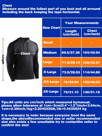 Men's Fast Drying Long Sleeved T-shirts Hoodie