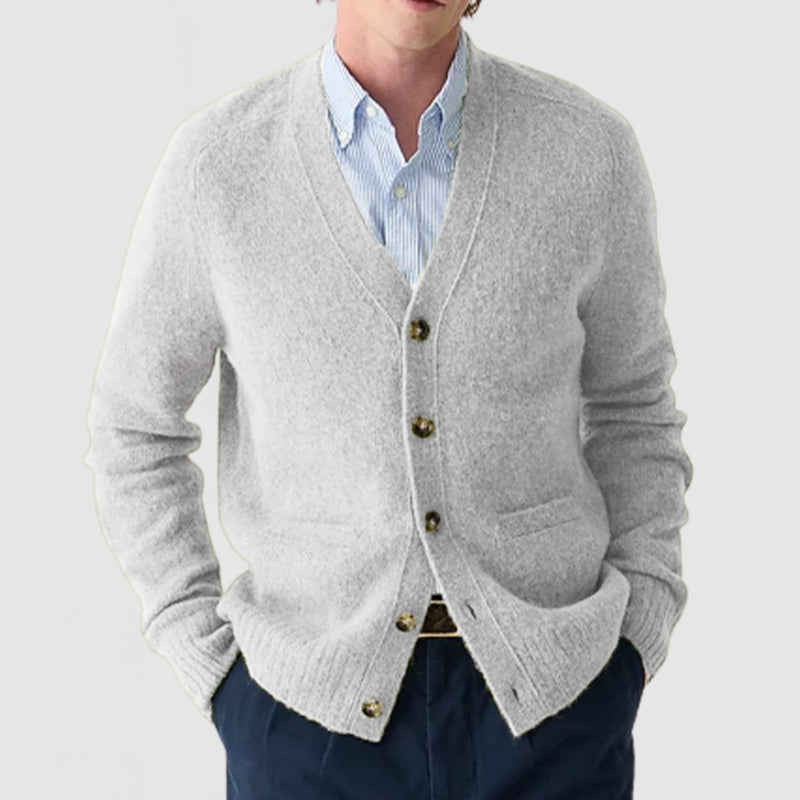 Men's Classic V-Neck Cashmere Cardigan