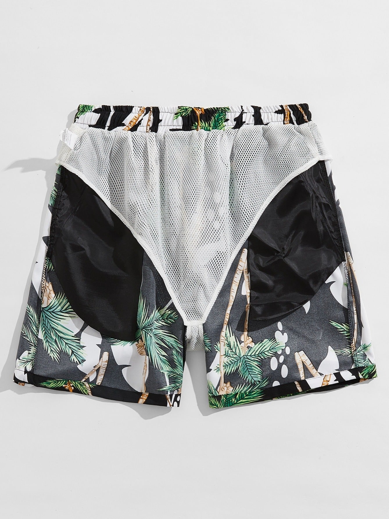 Men's Palm Tree Beach Drawstring Shorts