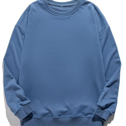 Men's Casual Drop Shoulder Fashion Round Neck Sweatshirts