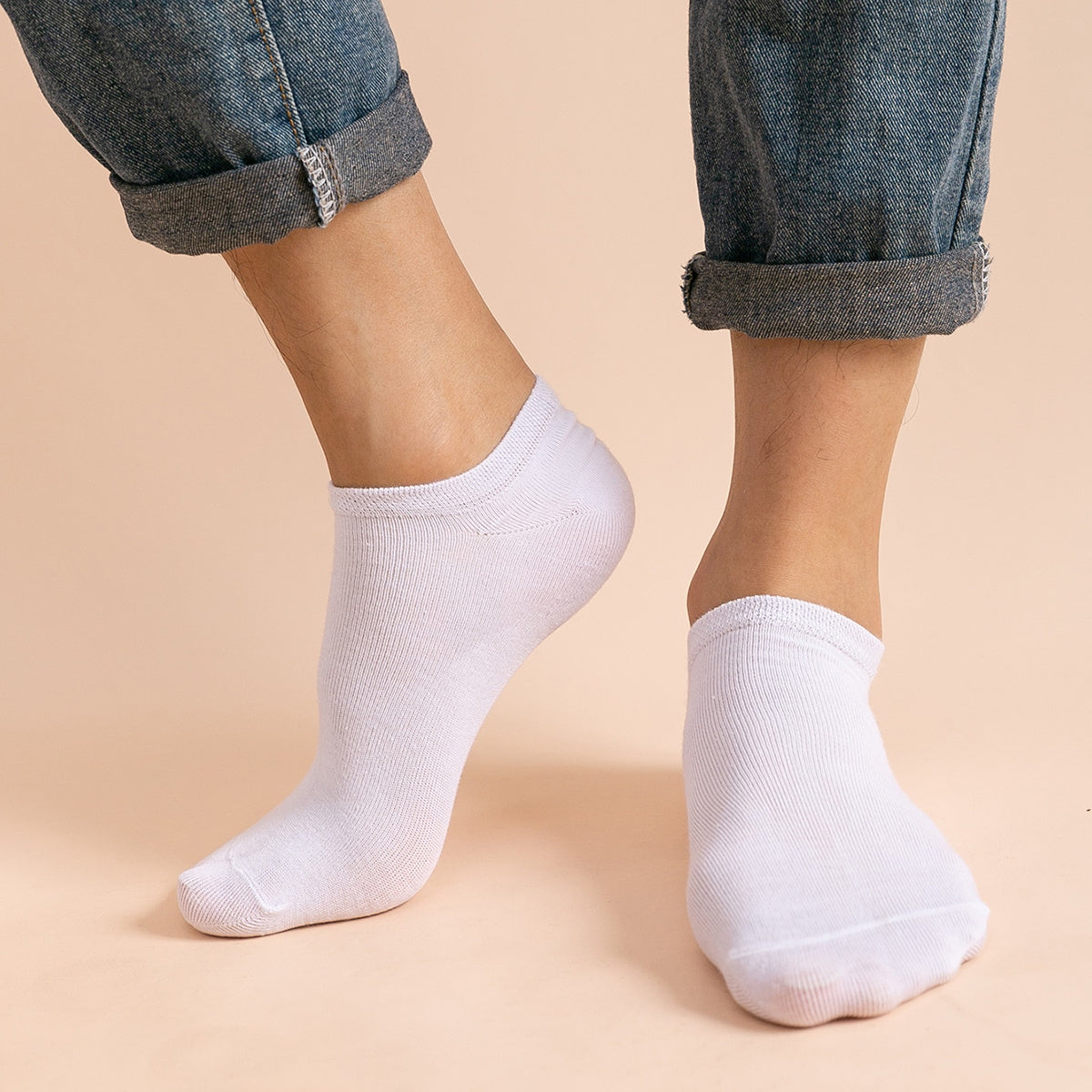 5pairs Men's Solid Colour Business Socks