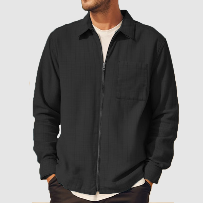 Men's new zip lapel jacket jacket outdoor cardigan top