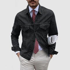 Men's Stylish Casual Lapel Denim Jacket
