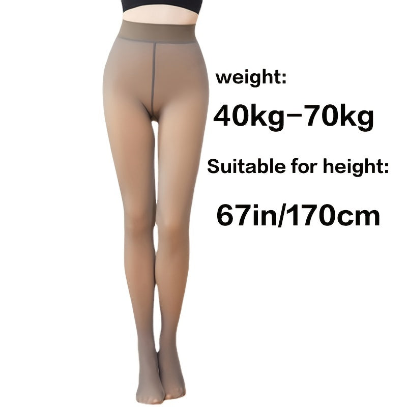 Women's Pantyhose Fake Translucent Leggings Tights Elastic Pants