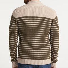 Men's Trade V-neck Striped Long Sleeve Sweater
