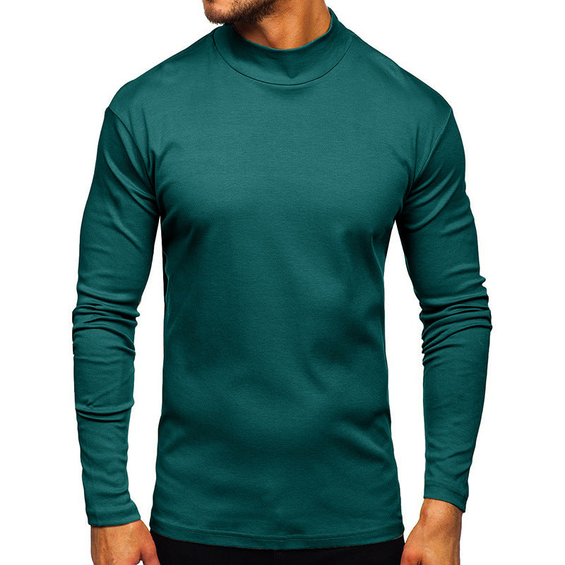 Men's High Collar Warm Bottom Top Long Sleeve Sweater