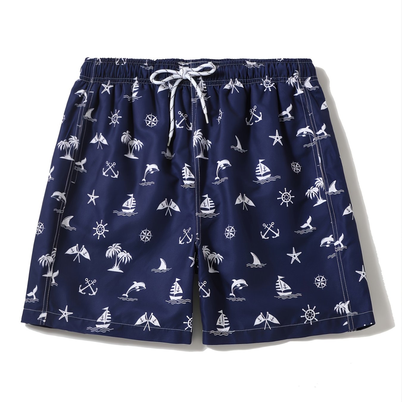 Men's Casual Simple Navy Blue Sports Short Pants