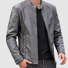 Men's Slim Fit Leather Jacket