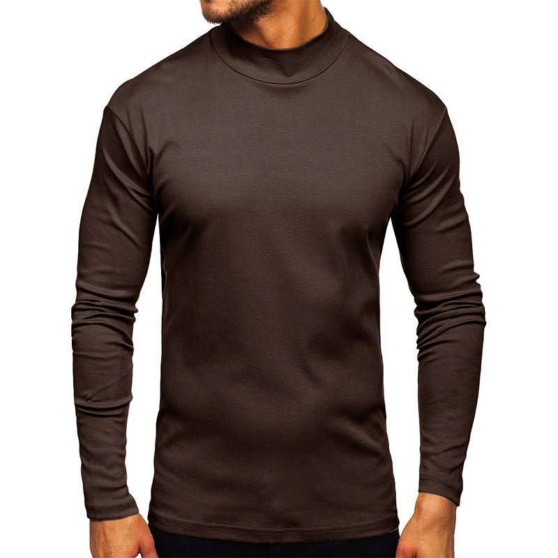 Men's High Collar Warm Bottom Top Long Sleeve Sweater