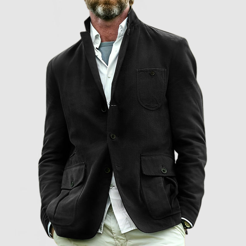 Men's Retro Casual Lapel Pocket Jacket