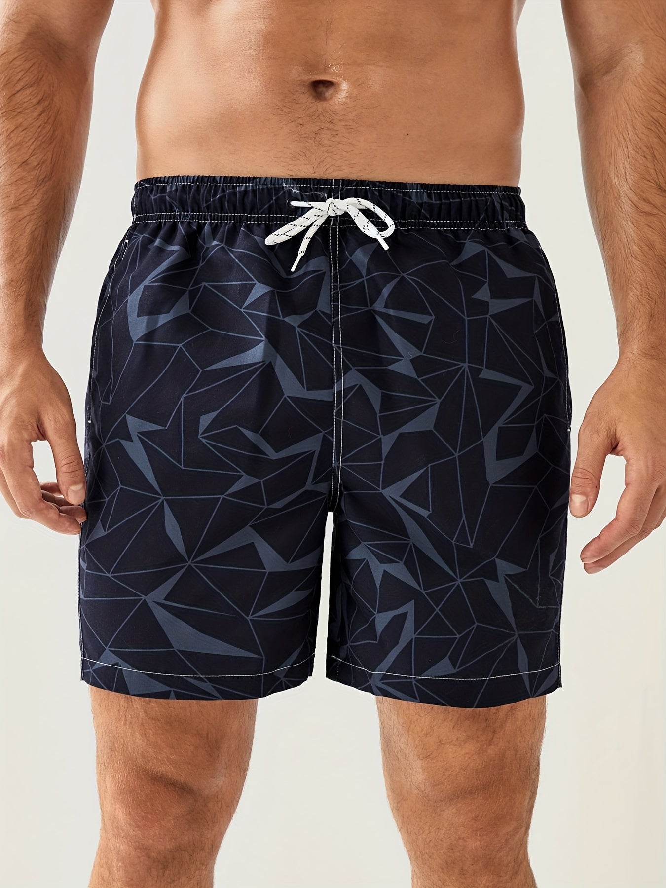 Men's Casual Geometric Pattern Beach Shorts