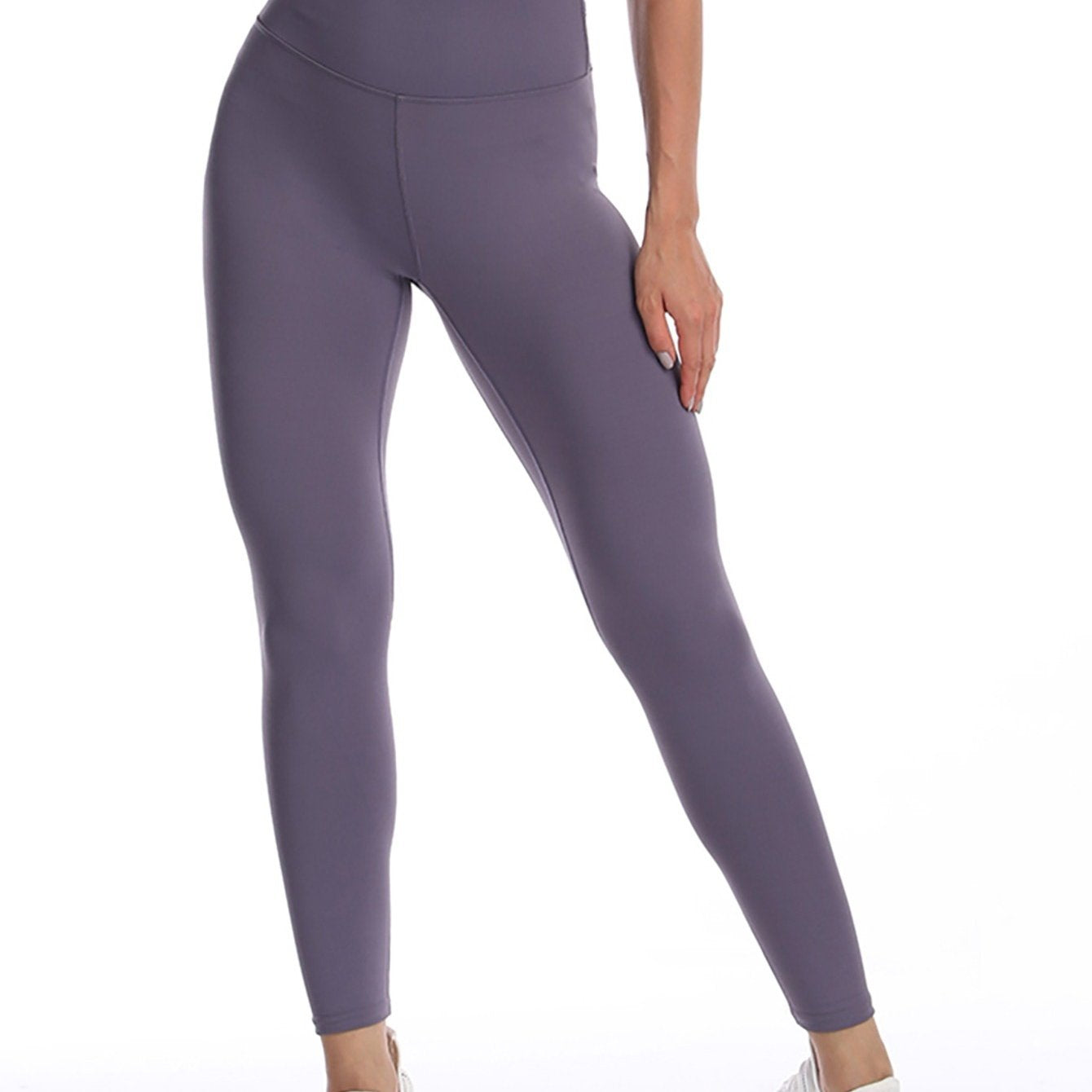 Women's Solid Color Seamless High-Waisted Sweat Absorption Yoga Leggings