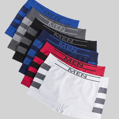 6 PACK Men's Stretch Multi-color Boxer Briefs Underwear