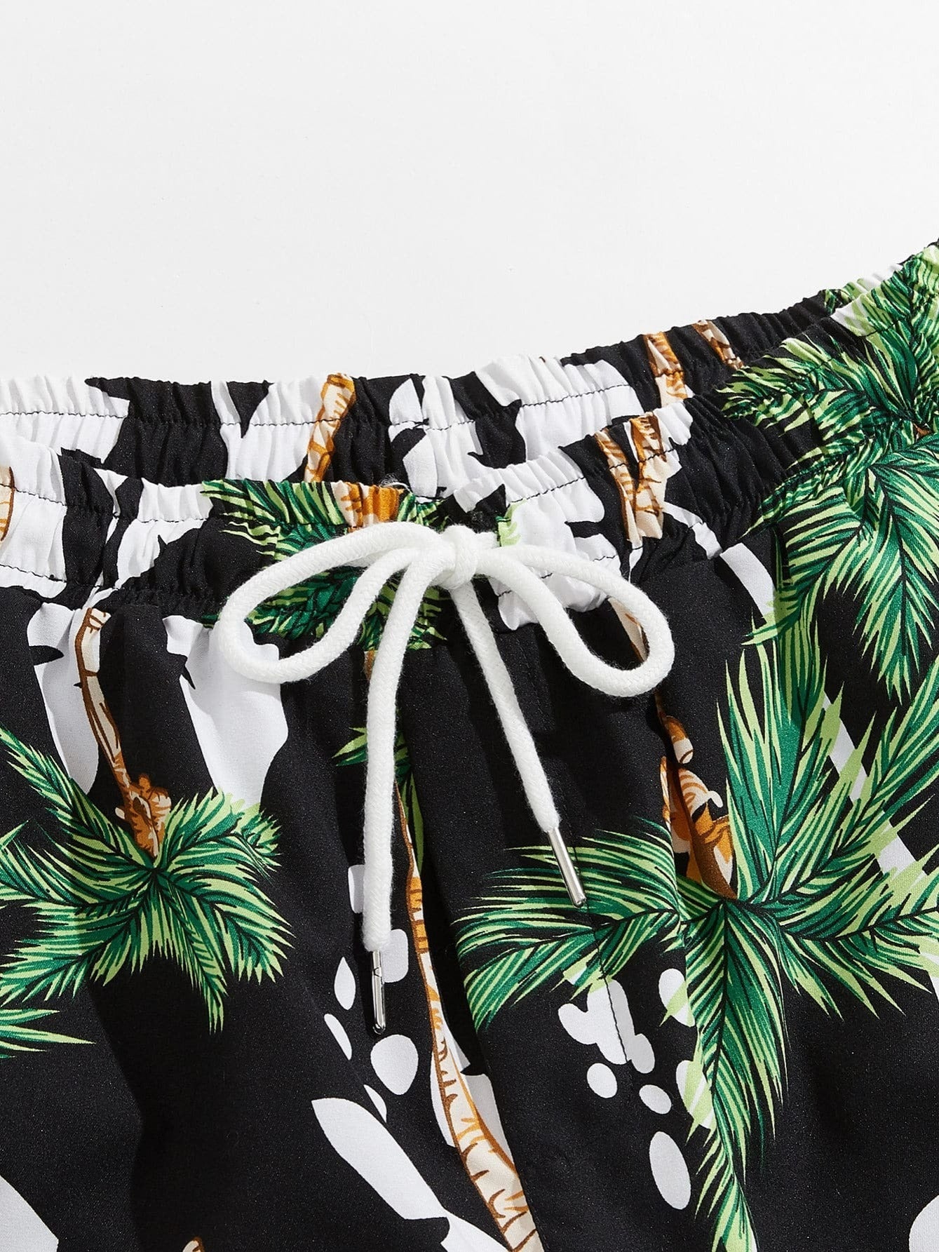 Men's Palm Tree Beach Drawstring Shorts