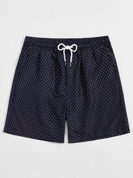 Men's Polka Dot Drawstring Shorts