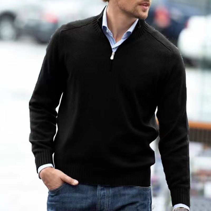 Men's fall and winter sweater large-size long-sleeved wool bottom shirt warm sweater