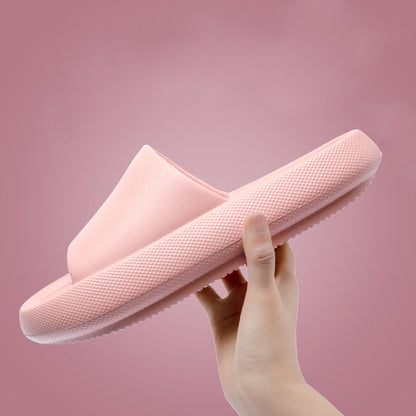 Women's Solid EVA Material Open Toe Studded Anti-slip House Ultra Soft Bath Slippers