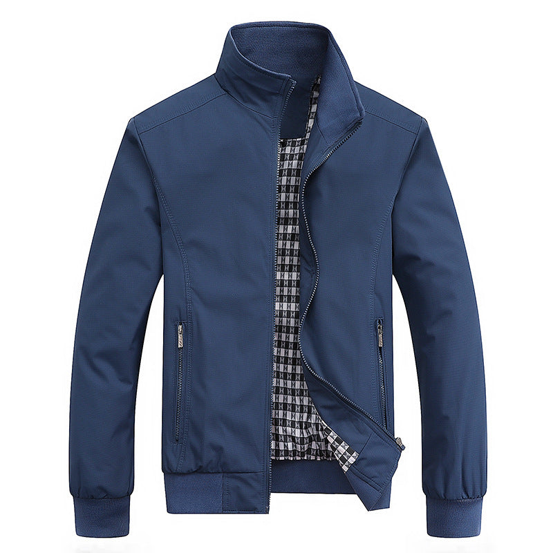 Men's jacket spring casual men's zip coat