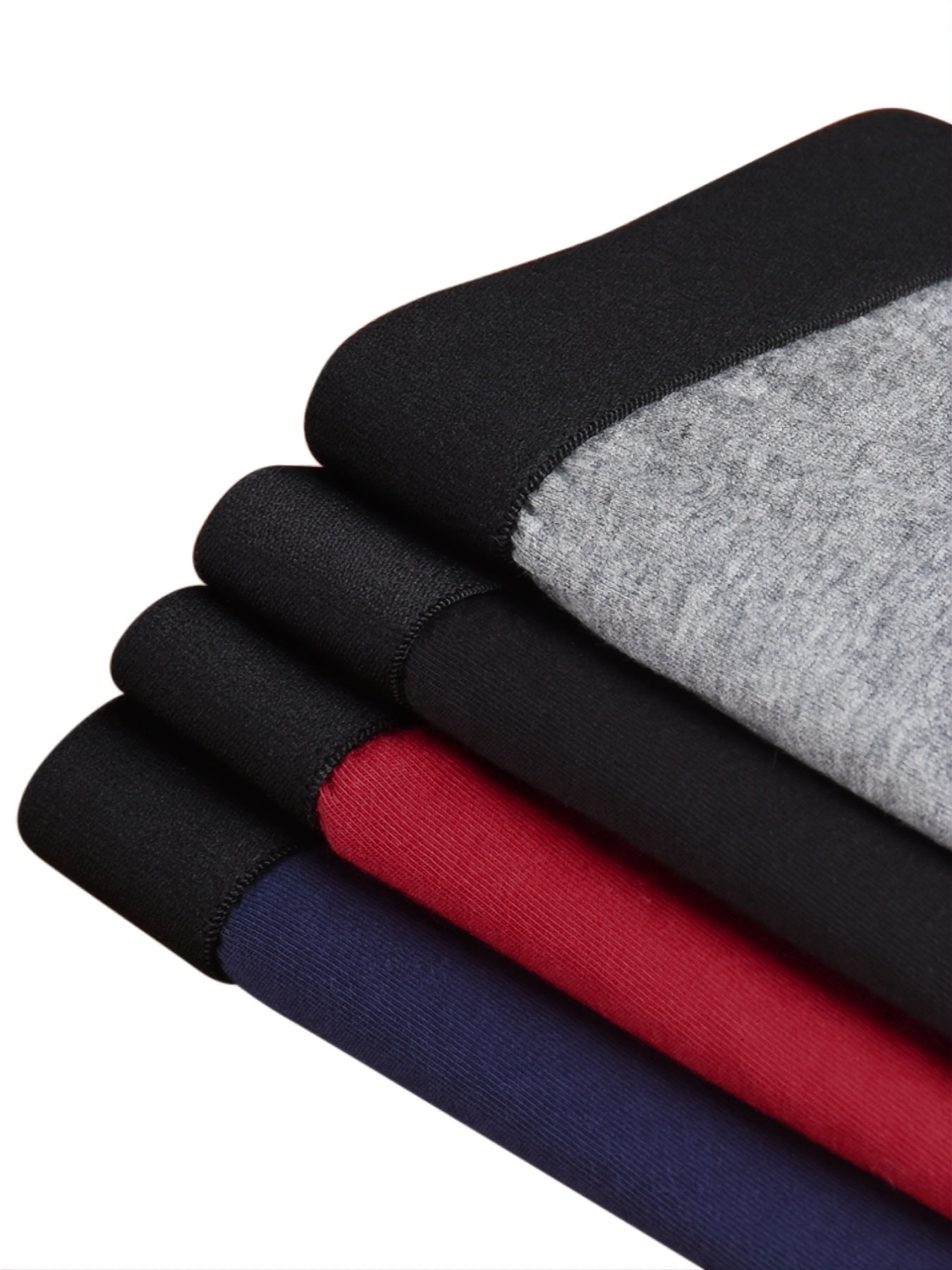 5pcs Men's Cotton Stretch Plain Color Breathable Soft Boxer Briefs Underwear