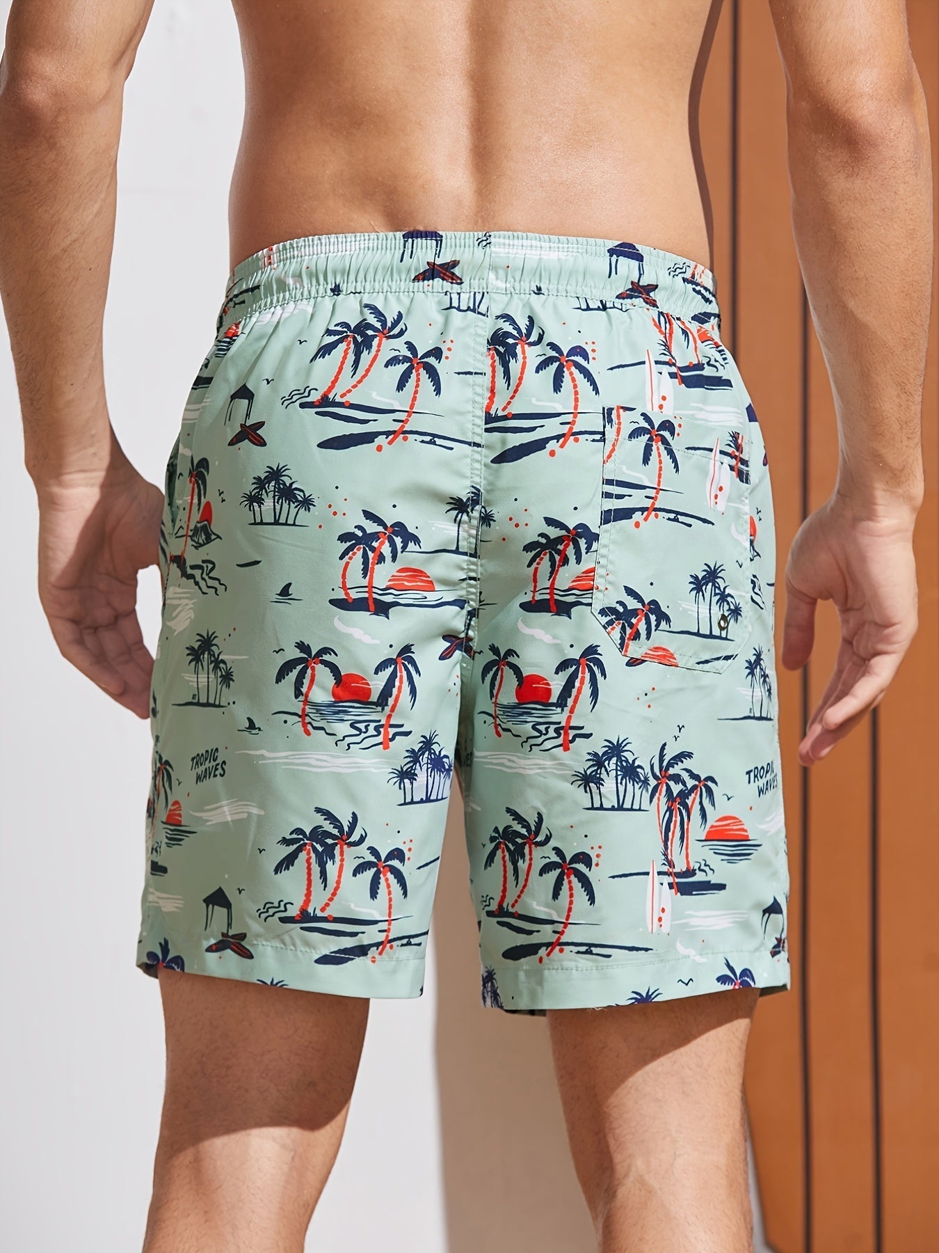 Men's Quick Dry Swim Shorts With Mesh Lining